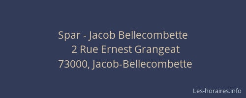 Spar - Jacob Bellecombette