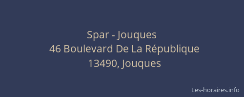Spar - Jouques