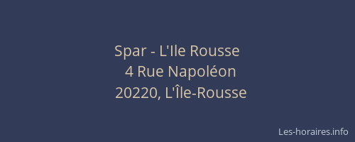 Spar - L'Ile Rousse