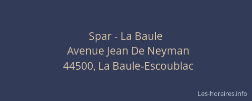 Spar - La Baule