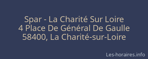 Spar - La Charité Sur Loire