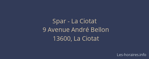 Spar - La Ciotat