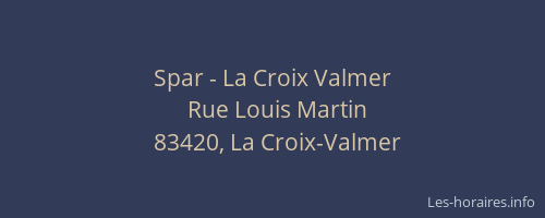 Spar - La Croix Valmer