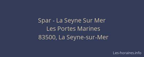 Spar - La Seyne Sur Mer