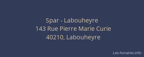 Spar - Labouheyre