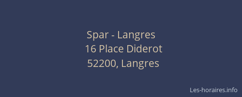 Spar - Langres