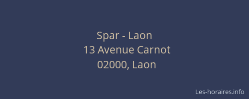 Spar - Laon