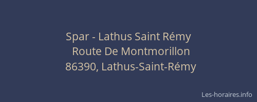 Spar - Lathus Saint R&eacute;my