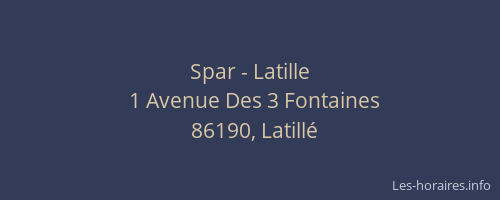 Spar - Latille
