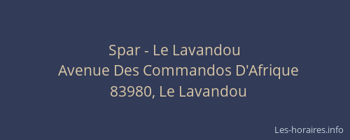 Spar - Le Lavandou