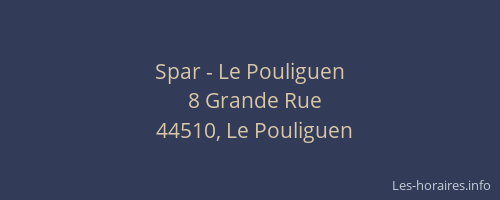 Spar - Le Pouliguen