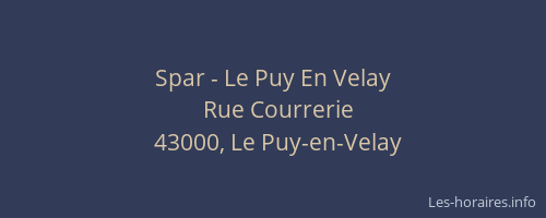 Spar - Le Puy En Velay