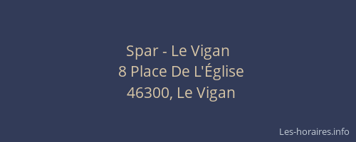 Spar - Le Vigan