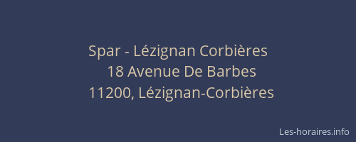 Spar - Lézignan Corbières