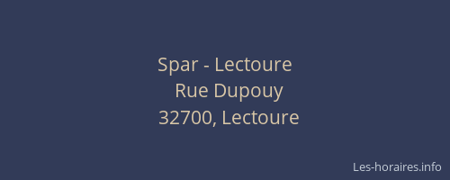 Spar - Lectoure