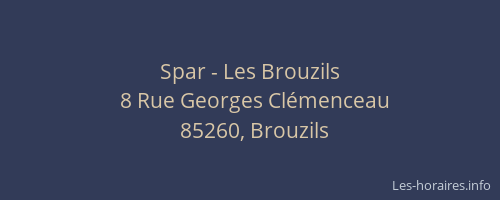 Spar - Les Brouzils