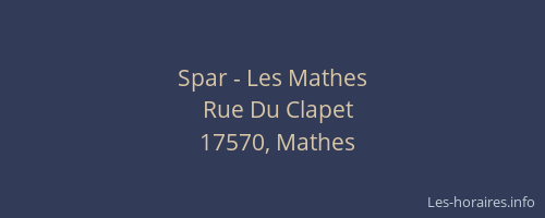 Spar - Les Mathes