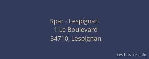 Spar - Lespignan