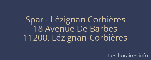 Spar - Lézignan Corbières