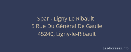 Spar - Ligny Le Ribault