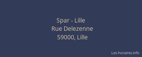 Spar - Lille