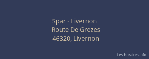 Spar - Livernon