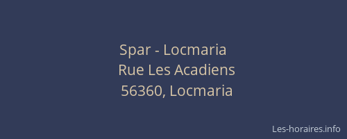 Spar - Locmaria