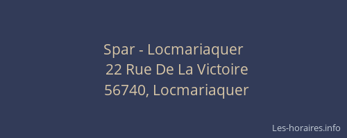 Spar - Locmariaquer