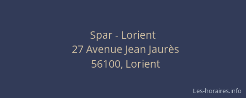 Spar - Lorient
