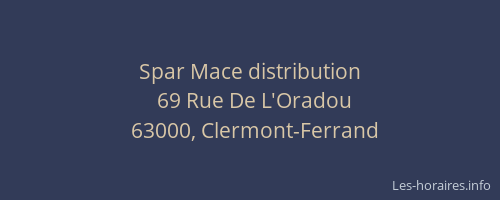 Spar Mace distribution