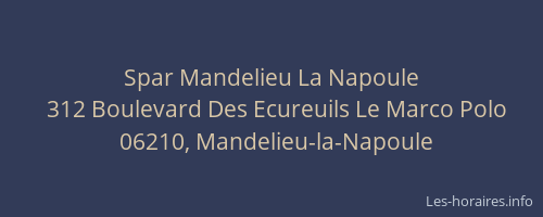 Spar Mandelieu La Napoule