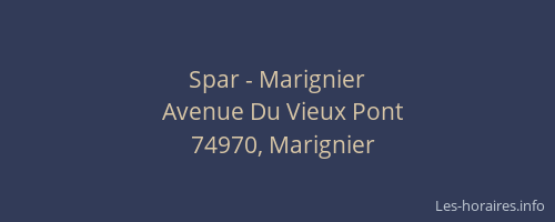 Spar - Marignier