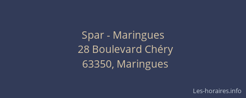 Spar - Maringues