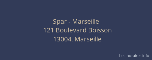 Spar - Marseille