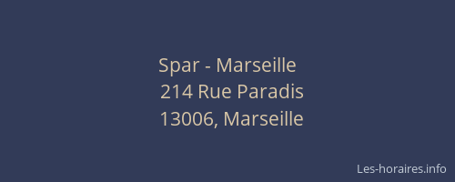 Spar - Marseille