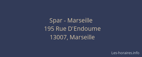 Spar - Marseille