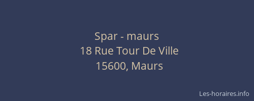 Spar - maurs