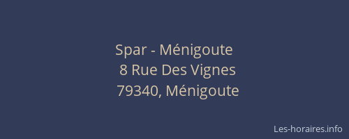 Spar - Ménigoute