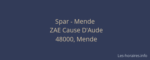 Spar - Mende