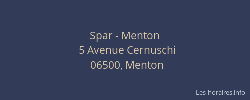 Spar - Menton