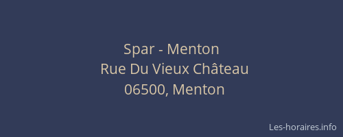 Spar - Menton