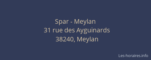 Spar - Meylan