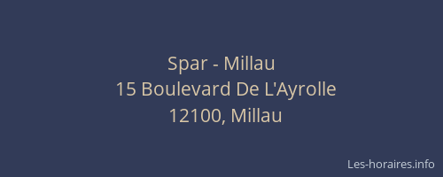Spar - Millau