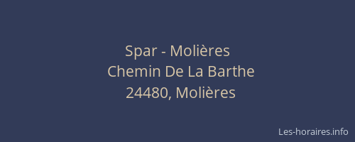 Spar - Molières