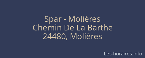 Spar - Molières