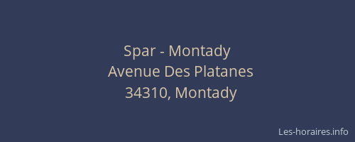 Spar - Montady