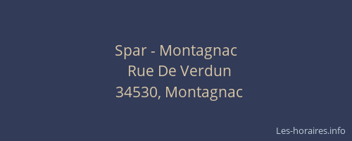 Spar - Montagnac