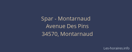 Spar - Montarnaud