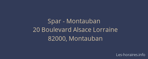 Spar - Montauban