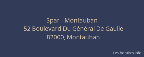 Spar - Montauban